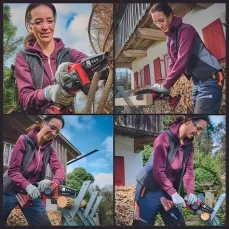 Einhell GE-PS 18/15 Li BL-Solo / Aku řetězová pila na větve / 18V / Délka řezu 12,5 cm / Bez aku (4600040)