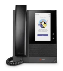 Poly CCX 400 bez zdroje černá / telefon se sluchátkem / displej 5.0" / USB  2x GLAN / kompatibilita Microsoft Teams (2200-49700-019)