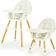 ECOTOYS Jedálenská stolička 2v1 Béžová / od 6 mesiacov (HA-004 BEIGE)