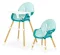 ECOTOYS Jedálenská stolička 2v1 modrá / od 6 mesiacov (HA-004 BLUE)