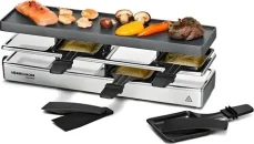 Rommelsbacher RC 800 stříbrná / Elektrický raclette gril / 795 W / 4 pánve / nepřilnavý povrch (RC 800)