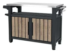 Keter UNITY XL Ashwood / Grilovací stolík / 207 l / vonkajší úložný box (263919)