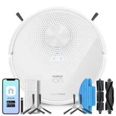 Niceboy ION Charles i9 PLUS biela / Robotický vysávač s mopom / sací výkon 2500 Pa / prachová nádoba 240 ml / HEPA (charles-i9-plus-white)