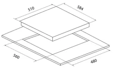 MPM MPM-60-GMH-19 / Plynová varná deska / 60 cm / Skleněný panel (MPM-60-GMH-19)
