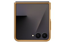 Samsung Z Flip7 Ochranný kryt z veganské kůže Hnědá EF-VF766PAEGWW