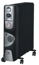 Guzzanti GZ 411BTF černá / olejový radiátor / 11 žeber / 2900 W / 3 topné stupně / 4 kolečka / 24h časovač (GZ 411BTF)