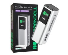 GreenCell Green Cell PowerPlay Ultra powerbanka 25200 mAh, 140W, 2xUSB-C + USB-A, LCD displej, černá