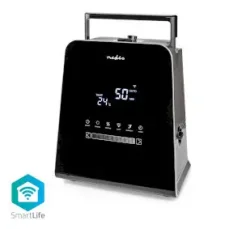 Nedis Zvlhčovač SmartLife čierna / 110 W / 5.5 l / Vlhkomer / Časovač / Diaľkové ovládanie / Nočný režim (HUMI150BKW)