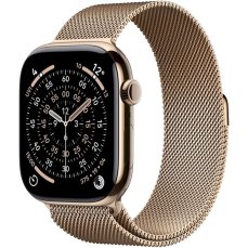 Apple Watch Series 11 Cellular (46mm) Zlatý titan se zlatým milánským tahem S/M