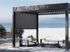 Zástěna 3,6 m pro bioklimatickou pergolu Rojaplast