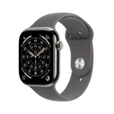 Apple Watch Series 11 GPS+Cellular 42mm Titanové telo - Skálovo šedý športový remienok S/M / 130-180 mm (MF8M4MP/A)