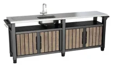 Keter Grilovací stolík UNITY Chef 415 l ashwood / Grilovací stolík / Objem 415 l (263921)