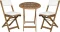 Fieldmann FDZN 4003-T / Balkónový set stôl a 2 stoličky / Drevo akácie / Skladacia / Nosnosť 100 kg (FDZN 4003-T)