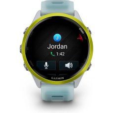 Garmin Forerunner 570 47 mm žltá hliníková luneta s bielo-tyrkysovým polopriehľadným remienkom