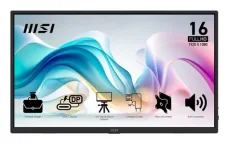 15.6" MSI PRO MP165DE E6 černá / Monitor / IPS / FullHD / HDMI + USB-C / Přenosný (9S6-3PE50M-002)