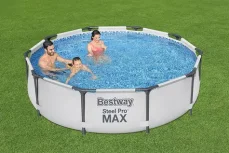 Bestway Bazén rodinný 366 x 76 cm / s oceľovým rámom / s filtráciou / okrúhly (56416)