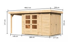 Dřevěný zahradní domek RETOLA 2 Lanitplast