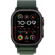 Apple Watch Ultra 2 (2024) 49mm Černý titan s tmavě zeleným alpským tahem L