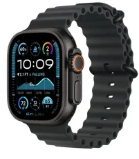 Apple Watch Ultra 2 (2024) GPS+Cellular 49mm Čierne titánové telo - Čierny oceánsky remienok / 130-200 mm (MX4P3QC/A)