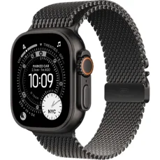 Apple Watch Ultra 3 (2025) GPS+Cellular 49mm Čierne titánové telo - Čierny titánový milánsky ťah (M) / 155-185mm (MF1Q4QC/A)