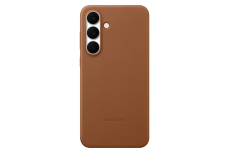 Samsung S25 FE Ochranný kryt z veganské kůže Hnědá EF-VS731PAEGWW