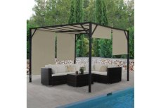 Pergola se stahovací střechou 4x4 m Dekorhome