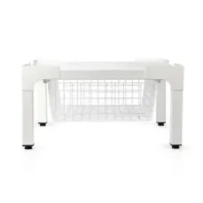 Nedis Stojan pro pračku se sušičkou bílá / Drátěný koš / 200 kg (WAST140WT)