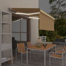 Ručně zatahovací markýza s roletou a LED 300x250 cm Dekorhome