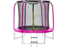 Trampolína Marimex Standard 244 cm růžová + vnitřní ochranná síť + schůdky ZDARMA