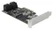 Delock PCIe x4 karta 4x SATA + 1x M.2 / Řadič / JMicron JMB585 / Serial-ATA 600 / Hot Swap / Low profile (90396)