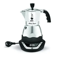 Bialetti Moka Timer Elektrický kávovar na 3 šálky stříbrná / 150 ml (8006363009980)