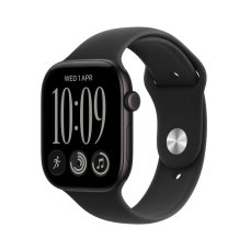 Apple Watch Series 12 GPS + Cellular 42mm Black Aluminium Case with Black Sport Band - S/M