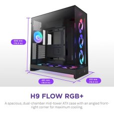 NZXT H9 Flow RGB+ čierna