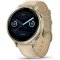 Garmin Venu 4 (41 mm) Zlaté / Bílý silikonový řemínek a Light Sand kožený řemínek