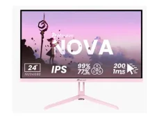 23,8" Arozzi Nova 24T1K200 ružová / Monitor / IPS / Full HD / 200Hz / 1ms / HDMI/DP (AZ-NO-24T1K200-PNK)