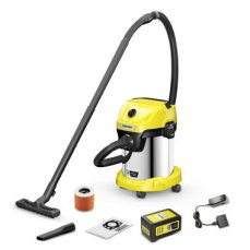 Kärcher WD 3-18 S Battery Set / Víceúčelový vysavač s příslušenstvím / 18V / 17 L / Mokré a suché vysávání / 5.0Ah (1.628-576.0)