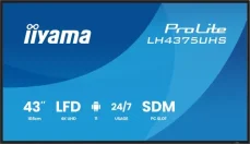 42.5" IIYAMA ProLite LH4375UHS-B2AG černá / LED / IPS / 3840 x 2160 / 16:9 / 8 ms / 1200:1 / 500cd-m2 / VESA (LH4375UHS-B2AG)