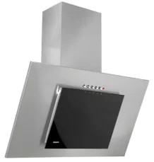 Akpo WK-4 NERO Eco 60 sivá, čierne sklo / Digestor / nástenná / 600 mm / 326 m3/h / hlučnosť 61 dB (WK-4 NERO ECO 60 SZARY / CZARNA SZYBA)