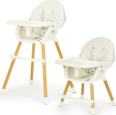 ECOTOYS Jedálenská stolička 2v1 Béžová / od 6 mesiacov (HA-004 BEIGE)