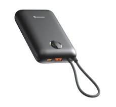 Swissten Voltbox powerbanka 20000 mAh, 35W, USB-C + Lightning kabely, černá