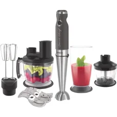 Sencor SHB 5501CH-EUE3 strieborná / Tyčový mixér / 1200 W / nádoba 800 ml / sekáčik 500ml / šľahacia metla (8590669284085)