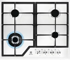 Electrolux EGS6436WW biela / Varná plynová doska / 60 cm / 4 horáky / wok horák (EGS6436WW)