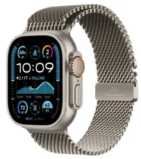 Apple Watch Ultra 2 (2024) GPS+Cellular 49mm Prírodné titánové telo - Prírodný titánový milánsky ťah (L) / 180-210 mm (MX5T3QC/A)