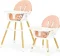ECOTOYS Jedálenská stolička 2v1 ružová / od 6 mesiacov (HA-004 PINK)