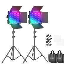 Neewer 660 PRO RGB LED studio set, two 50W 3200-5600K lamps + tripods + gates (IN-B08M5SCZLT)