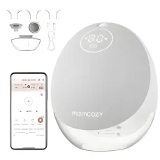 Momcozy M9 šedá / Elektrická odsávačka mateřského mléka / 150 ml / 15 úrovní / USB-C (BP288-GR70BA-A)