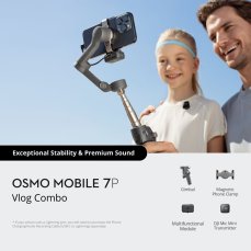 DJI Osmo Mobile 7P Vlog Combo (DJI Mic Mini Transmitter Infinity Black) (CP.OS.00000401.02-MC-CB)