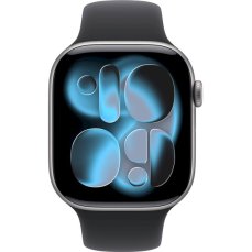 Apple Watch Series 11 Cellular (42mm) Vesmírně šedý hliník s černým sportovním řemínkem M/L