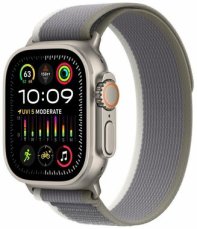 Apple Watch Ultra 2 (2023) GPS+Cellular 49mm Titanové telo - Zeleno-sivý remienok Trailový ťah (M/L) / 145-220 mm (MRF43FQC/A)