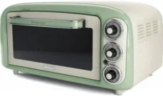 Ariete Vintage zelená / Elektrická trouba / 1380 W / 18 l / až 230°C / gril / 60 min časovač (0979GR)